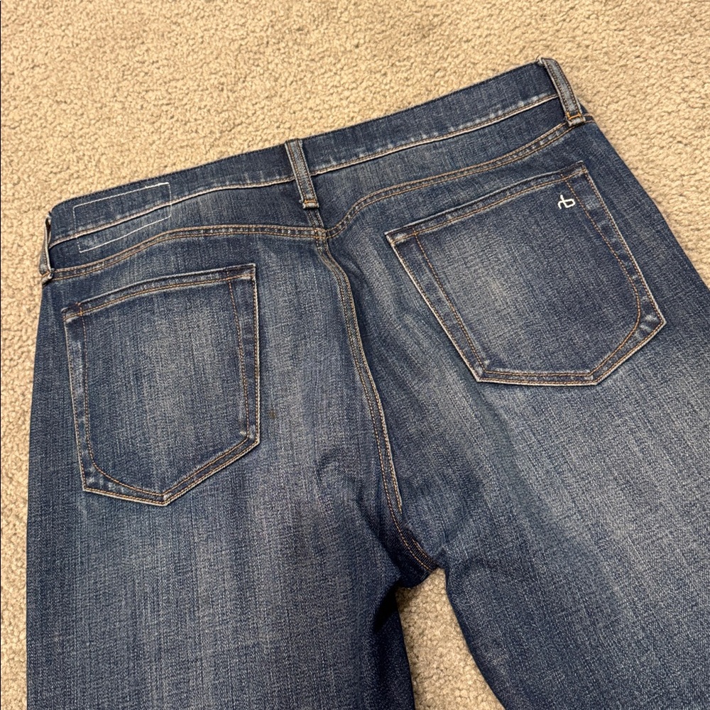 rag & bone Men's Dark Blue Straight Jeans - Picture 6 of 6